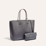 Goyard Goyardine Grey Anjou PM Reversible Tote Bag Palladium Hardware